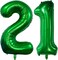 Dark Green 21 Number Balloons, 40 Inch Giant Number 21 Balloons Foil Mylar Helium Dark Green(Double Number Dark Green 21)